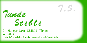 tunde stibli business card